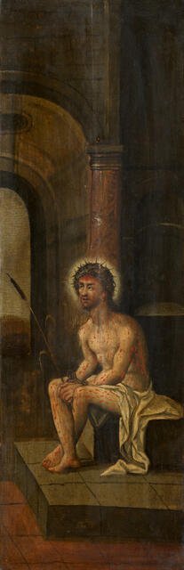 Christ Sitting on the cold Stone, 17th century. Creator: Anon.