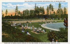 Children's playground and wading pool, Woodland Park, Seattle, Washington, USA, 1914. Artist: Unknown