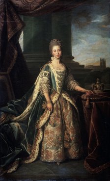'Portrait of Charlotte of Mecklenburg-Strelitz, Wife of King George III of England', 1773. Artist: Nathaniel Dance-Holland