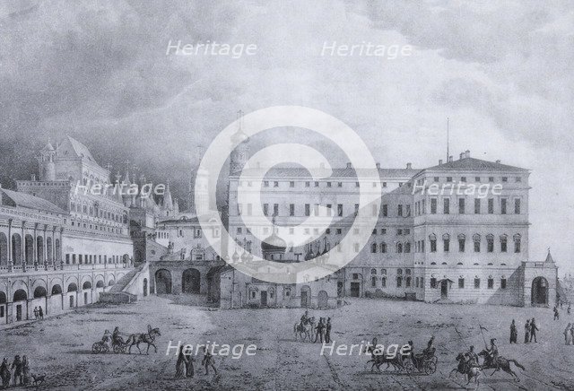 The old Tsar's palace in the Moscow Kremlin, 1825.