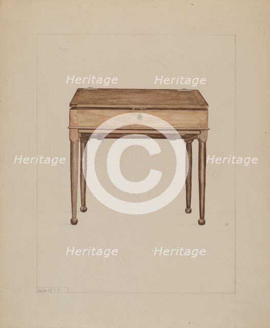 Desk, c. 1936. Creator: Frederick Jackson.