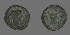 Sestertius (Coin) Portraying a Roman Emperor, 238-244. Creator: Unknown.