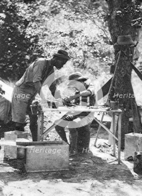 Errol Hinds and Julius Mapata, Livingstone to Broken Hill, Northern Rhodesia, 1925 (1927). Artist: Thomas A Glover