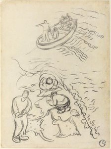 Study for "The Fishermen" with Men Emptying the Nets (Etude pour "Les Pêcheurs"...), 1894/1895. Creator: Georges Lacombe.