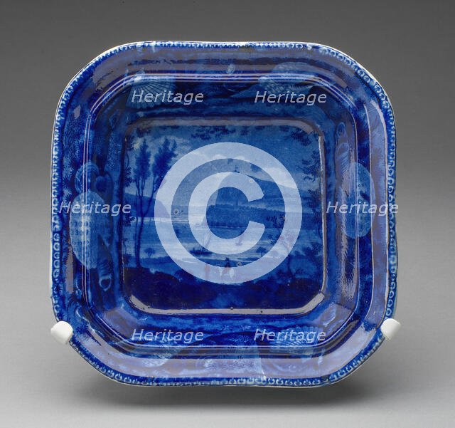 Dish, Staffordshire, Mid 19th century. Creator: Staffordshire Potteries.