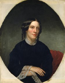 Portrait of Harriet Beecher Stowe (1811-1896), 1853. Artist: Fisher, Alanson (1807–1884)