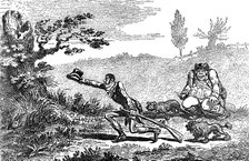 'Cockney Sportsmen finding a hare', 1800. Artist: Unknown