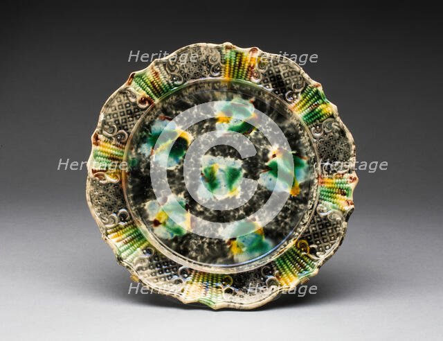 Plate, Staffordshire, 1760/70. Creator: Staffordshire Potteries.