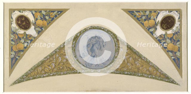 Sketch for the 'festival staircase' at the Hotel de Ville in Paris: Leo, between 1888 and 1898. Creator: Luc Olivier Merson.