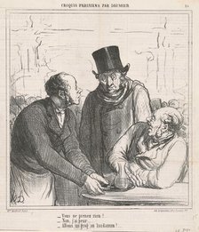 Vous ne prenez rien?, 19th century. Creator: Honore Daumier.