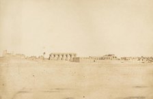 Vue générale des Ruines de Louxor, prise de l'Ouest (Thèbes), 1849-50. Creator: Maxime du Camp.