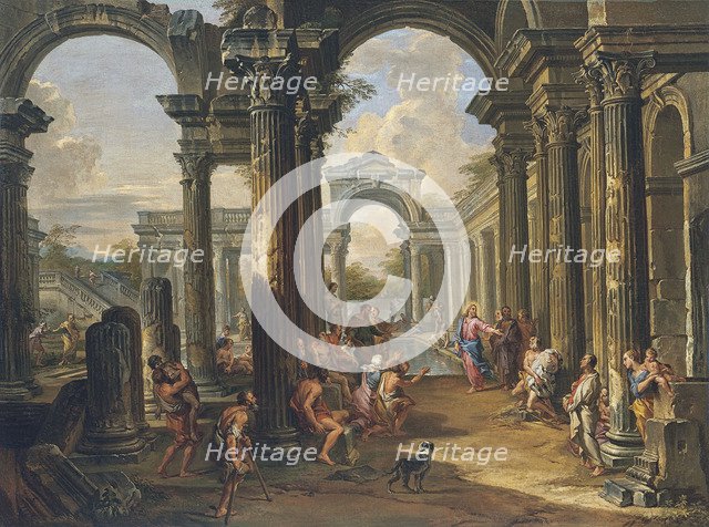 The Pool of Bethesda. Artist: Panini, Giovanni Paolo (1691-1765)