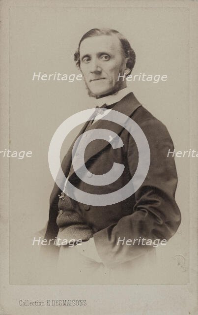 Portrait of the pianist and composer Jean-Henri Ravina (1818-1906) . Creator: Desmaisons, Émile (1812-1880).
