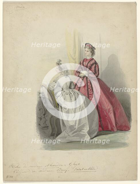 Les Modes Parisiennes, 1864, No. 231: Dresses by Madame Alexandre Ghijs ..., 1864. Creator: Anon.