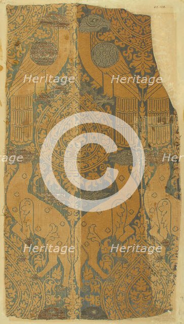 Textile with Animals and Birds, Italian, ca. 1250-1300. Creator: Unknown.