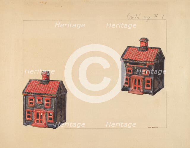 House Coin Bank, c. 1938. Creator: Alf Bruseth.