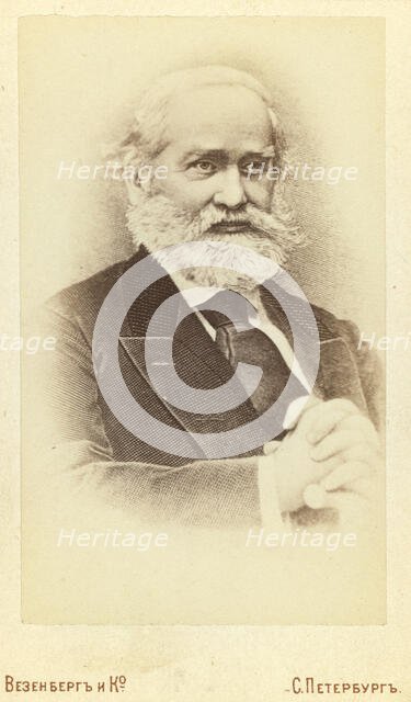 Sergei Mikhailovich Solov'ev, half-length portrait, facing right, between 1880 and 1886. Creator: Unknown.