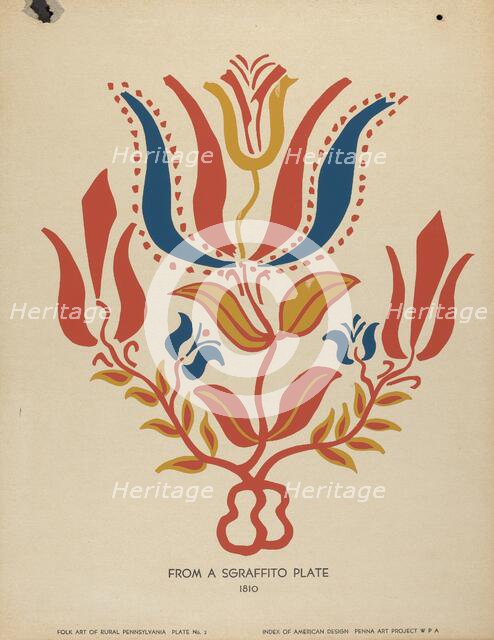 Plate 2: From Portfolio "Folk Art of Rural Pennsylvania", c. 1939. Creator: Unknown.