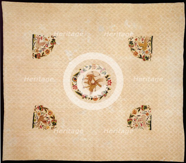 Bedcover, England, c. 1720. Creator: Unknown.