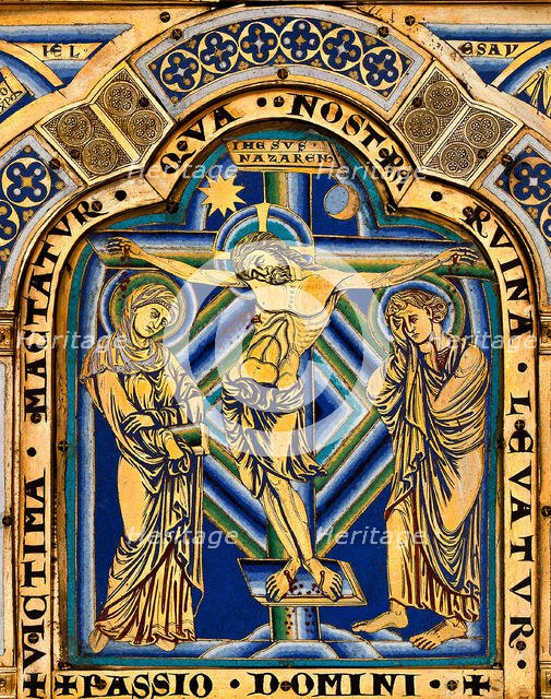 The Verdun Altar: The Crucifixion, 1181. Creator: Nicholas of Verdun (ca 1130/40-after 1205).