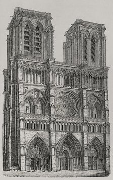 Notre-Dame, Paris, France, 1877. Creator: Unknown.