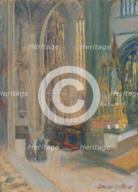 Interior of the Kosice cathedral, 1919. Creator: Konstantin Bauer.