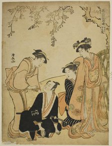 Scene at the Ishido Mansion (Ishido yakata no dan), from the series "Go Taiheiki Shiraishi..., 1785. Creator: Torii Kiyonaga.