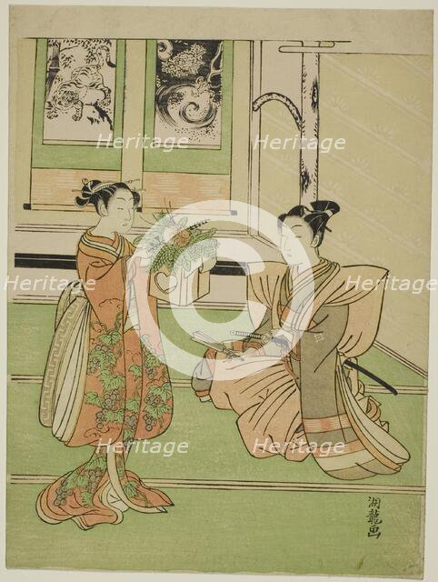 The New Year's Offering, c. 1769. Creator: Isoda Koryusai.