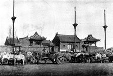 The War in Eastern Asia: carts with stores leaving Niuchuang for Mukden, 1895. Creator: Unknown.