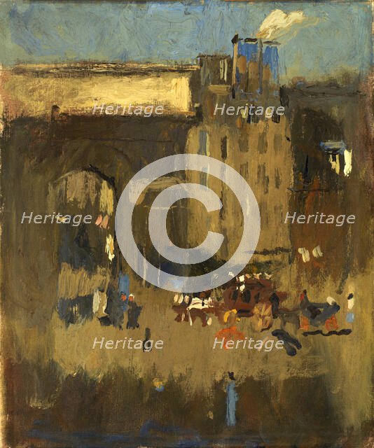 Porte St. Martin et Enterrement, n.d. Creator: Frank Edwin Scott.