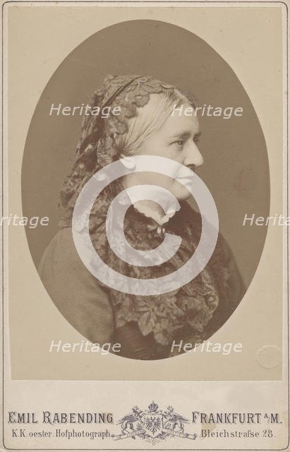 Portrait of Clara Wieck-Schumann (1819-1896), 1883. Creator: Rabending, Emil (1823-1886).