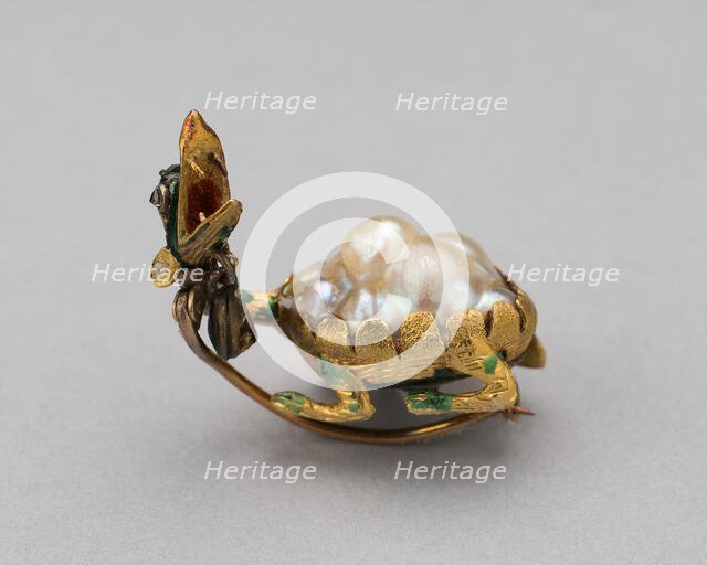 Baroque Pearl Mounted as a Grotesque Beast, Europe, c. 1600-c. 1725. Creator: Unknown.