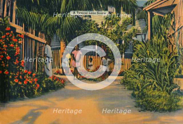 'A Typical Lane Scene', c1940s. Artist: Unknown.