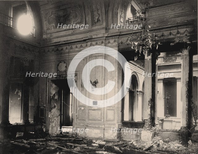 Dining room of the Winter Palace after the explosion, evening of February 17, 1880, 1880.