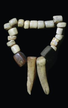 Bone and stone Neolithic necklace. Artist: Unknown