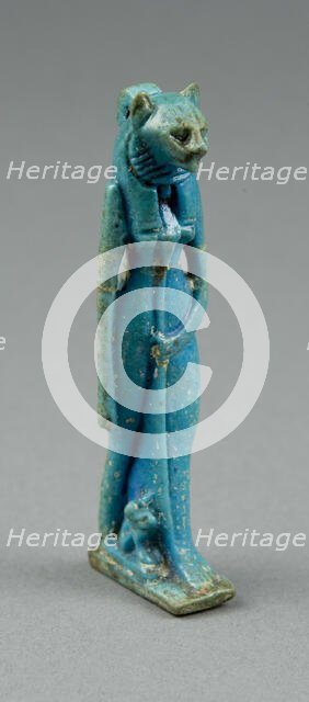 Amulet of the Goddess Bastet (?), Egypt, Third Intermediate Period, Dynasty 21-25 (1070-656 BCE). Creator: Unknown.