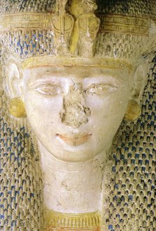 Detail of a statue of Meritamen, one of the wives of Rameses II, Cairo Museum, Egypt. Artist: Tony Evans