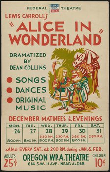 Alice in Wonderland, Portland, OR, 1938. Creator: Unknown.
