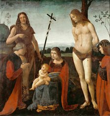 Virgin and Child with Saints John the Baptist and Sebastian (Pala Casio), 1500. Creator: Boltraffio, Giovanni Antonio (1467-1516).