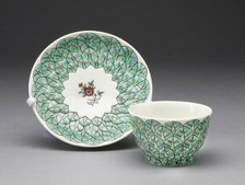 Teabowl and Saucer, Saint-Cloud, c. 1720. Creator: Saint-Cloud Porcelain Manufactory.
