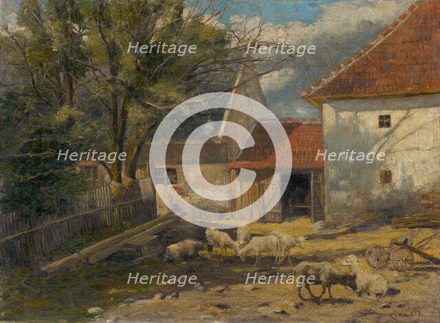 Farm courtyard, 1920-1929. Creator: Ferdinand Kyselý.