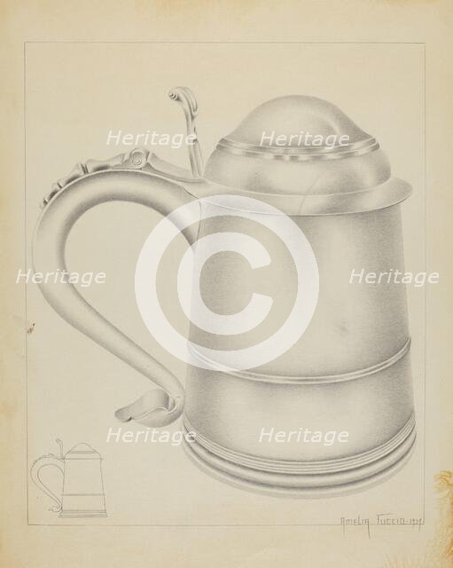Silver Tankard, 1937. Creator: Amelia Tuccio.
