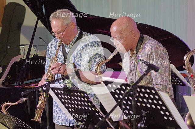 Alan Wakeman, Art Themen, Alan Wakeman Nonet, Watermill Jazz Club, Dorking, Surrey, 2022. Creator: Brian O'Connor.
