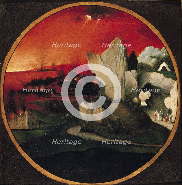 Landscape with the Destruction of Sodom and Gomorrah, 1520. Artist: Unknown.