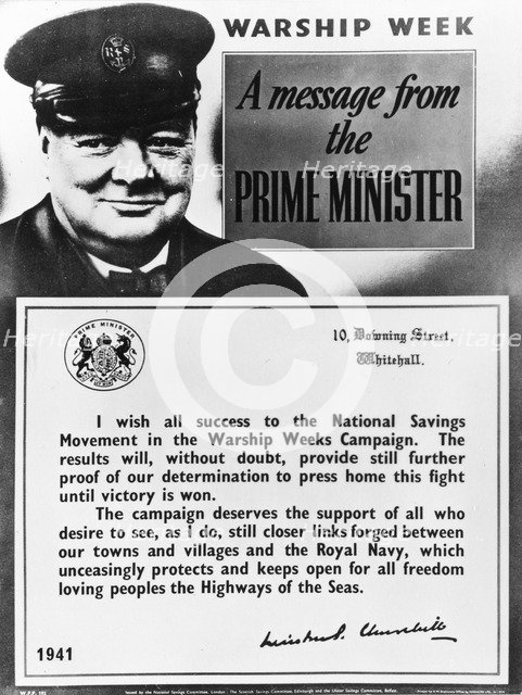 Warship Week poster, 1941. Artist: Unknown