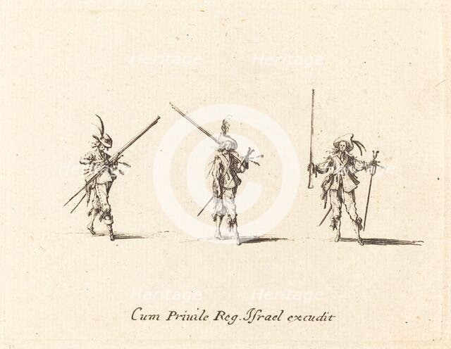 Drill with the Musket, 1634/1635. Creator: Jacques Callot.