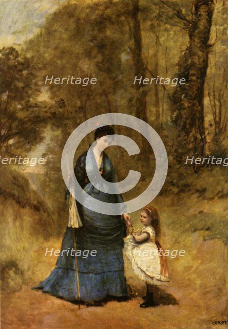 'Madame et Mademoiselle Stumpf', 1872, (1934).  Creator: Jean-Baptiste-Camille Corot.