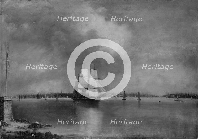Bay and Harbor of New York from Bedlow's Island, 1864 or 1866. Creator: Edmund Coates.