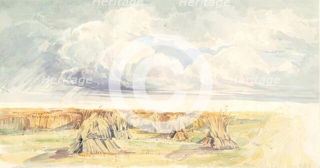 Cornfield with Stormy Sky. Creator: Sophia Dunbar.