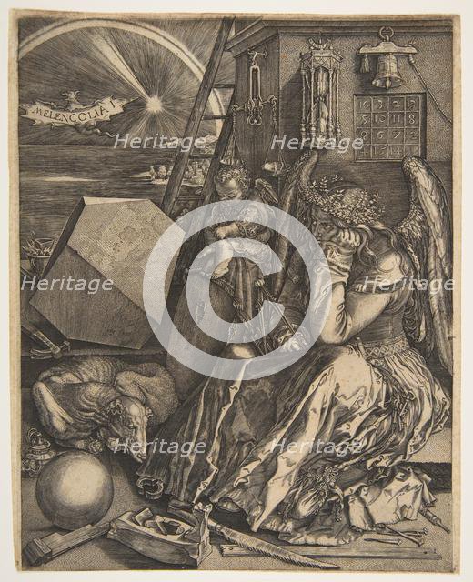 Melencolia I (copy), 1602. Creator: Jan Wierix.